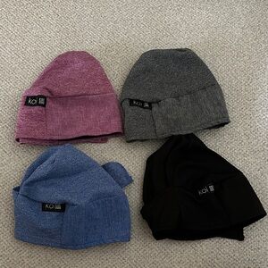 set of four scrub caps